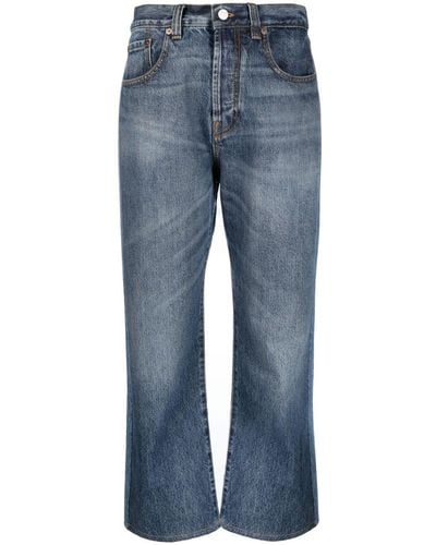 Victoria Beckham Cropped Flared Jeans - Blue