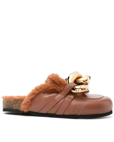 JW Anderson Loafer mit Shearling - Braun