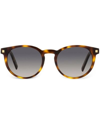 Zegna Pantos Oval-frame Sunglasses - Brown