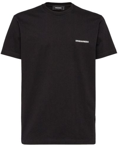 DSquared² Map-print Cotton T-shirt - Black
