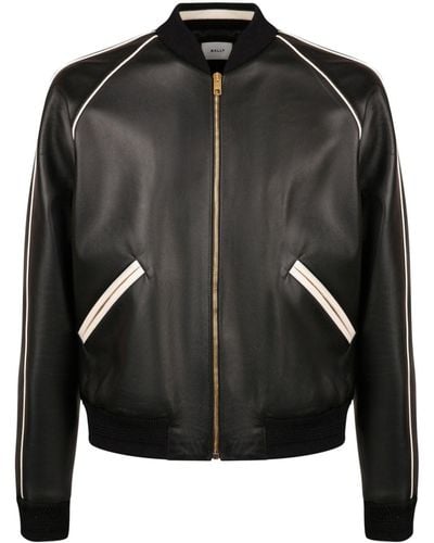 Bally Leather bomber jacket - Negro