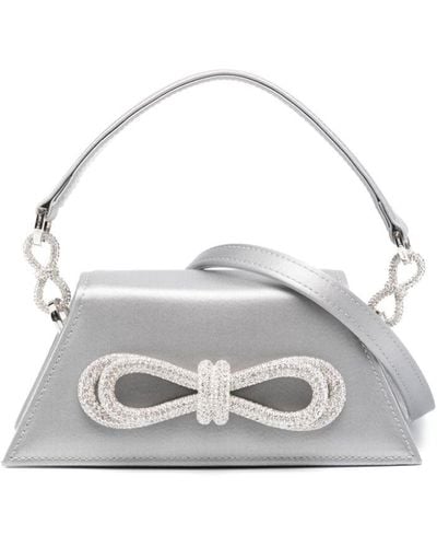 Mach & Mach Small Samantha Tote Bag - White