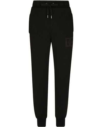 Dolce & Gabbana Pantalon de jogging à coupe fuselée - Noir