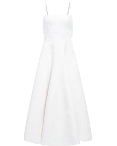 Altuzarra Connie A-line Paneled Dress - White