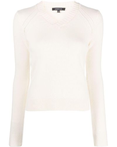 Barbara Bui V-neck Ladder-stitch Sweater - White