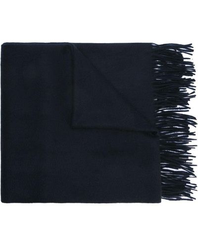 N.Peal Cashmere Woven Shawl - Blue