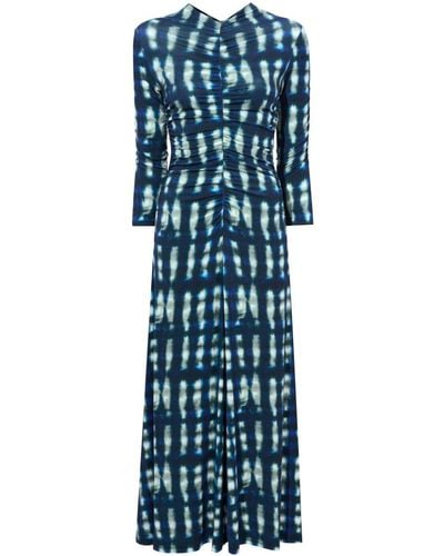 Proenza Schouler Midi-jurk Met Grafische Print - Blauw