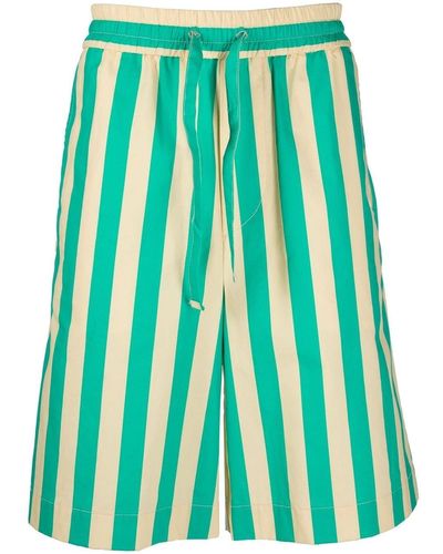 Sunnei Striped Bermuda Shorts - Green