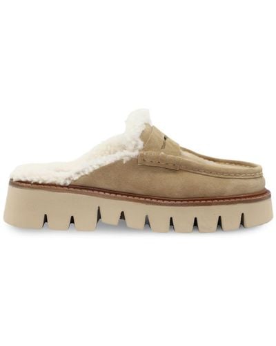 Pedro Garcia Savy shearling mules - Blanco