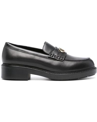 Calvin Klein Sole 35mm Leather Loafers - Black