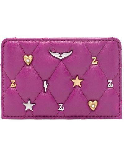 Zadig & Voltaire Zv Pass Leather Wallet - Purple