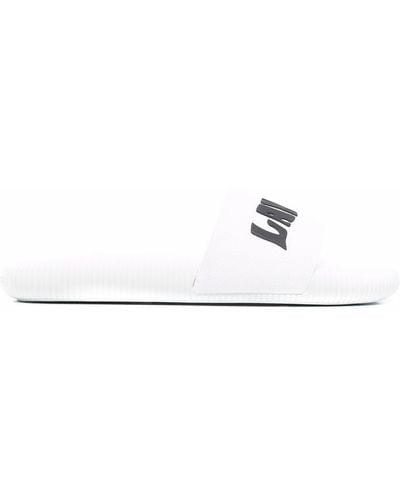 Lanvin Slides con logo - Bianco