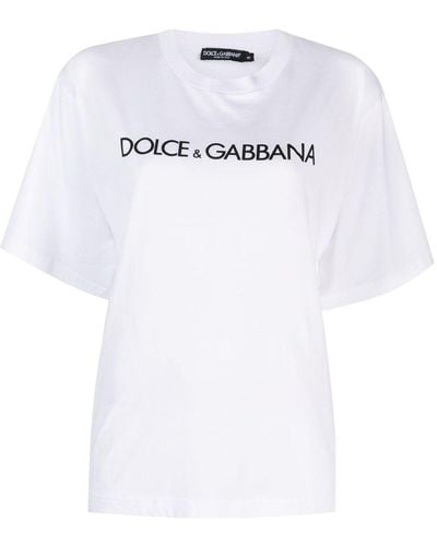 Dolce & Gabbana ホワイト クルーネックtシャツ