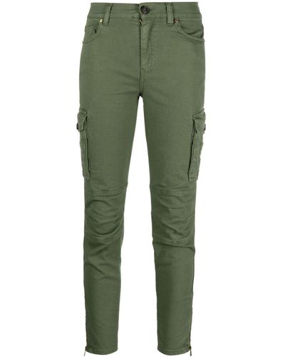 Pinko Cargo Cropped Jeans - Green