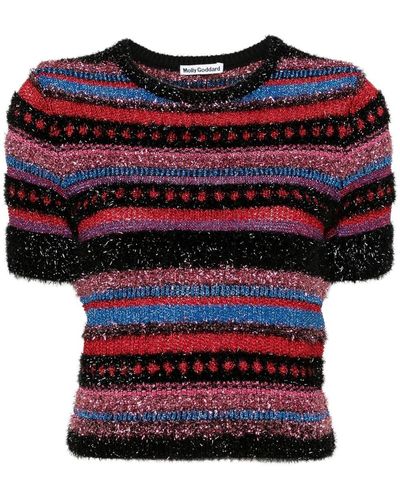 Molly Goddard Jordan Striped Knitted Top - Red