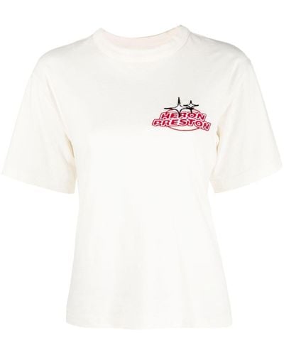 Heron Preston Logo-embroidered Short-sleeved T-shirt - White
