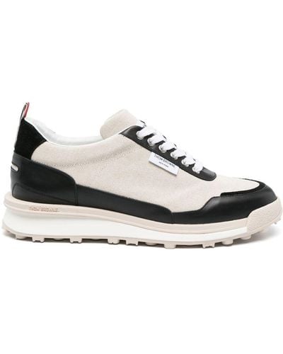 Thom Browne Alumni Panelled Lace-up Sneakers - White