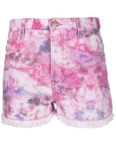 Isabel Marant Shorts Met Tie-dye Print - Roze