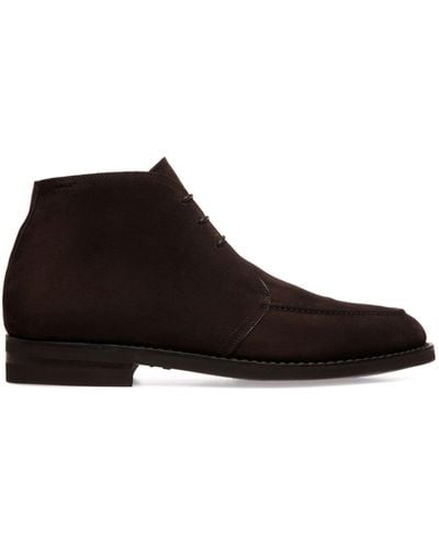 Bally Lace-up suede boots - Braun