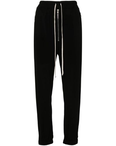 Rick Owens Drop Crotch Track Trousers - Black