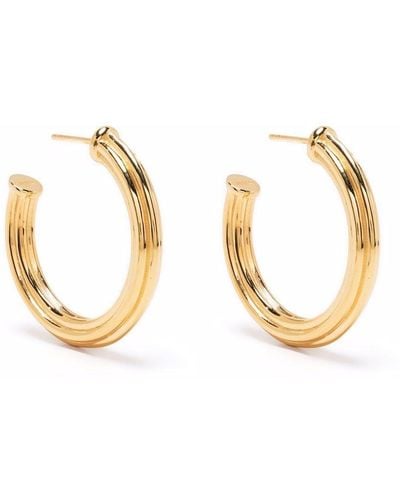 Missoma Large Ridge Hoop Earrings - Metallic