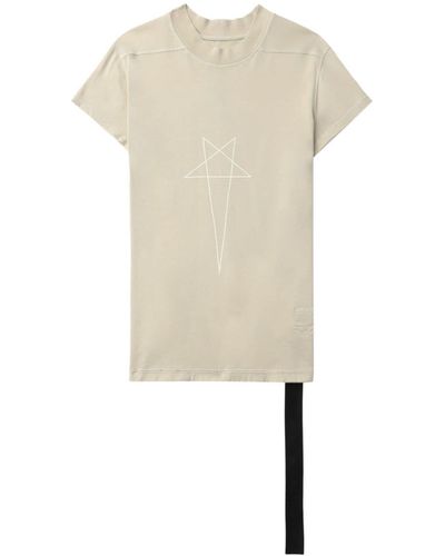 Rick Owens Graphic-print Cotton T-shirt - Natural