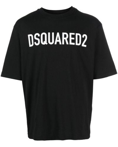 DSquared² T-shirt Met Logoprint - Zwart