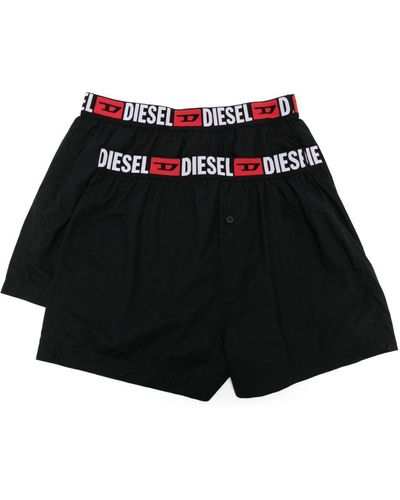 DIESEL Set aus zwei Shorts mit Logo-Bund - Schwarz