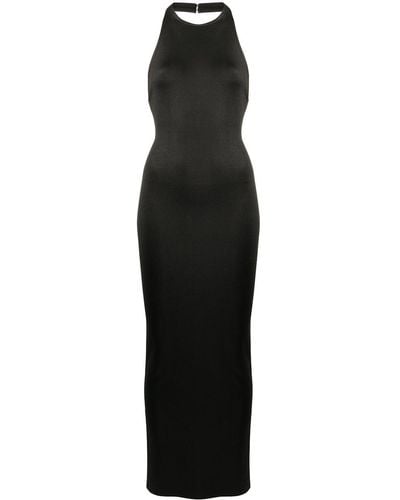 Alexander Wang Rear-slit Halterneck Dress - Black