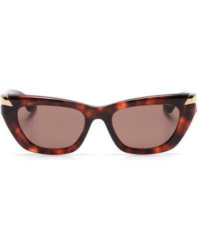Alexander McQueen Cat-Eye-Sonnenbrille in Schildpattoptik - Braun