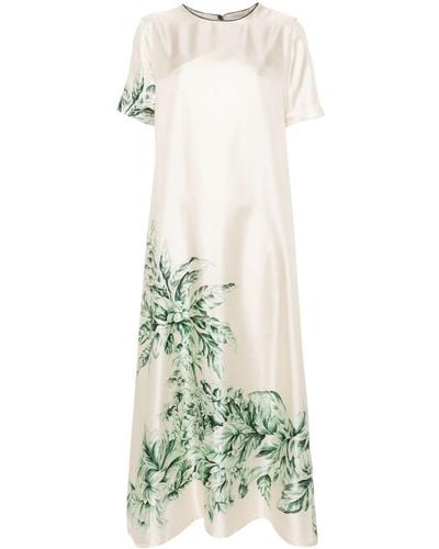 F.R.S For Restless Sleepers Criso Kleid mit Blumen-Print - Weiß