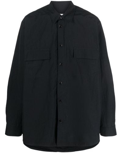 Nanushka フラップポケット パジャマシャツ - ブラック
