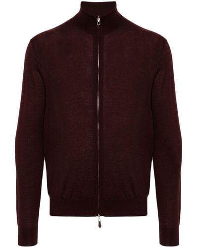 N.Peal Cashmere Hyde Fg Cashmere Cardigan - Red