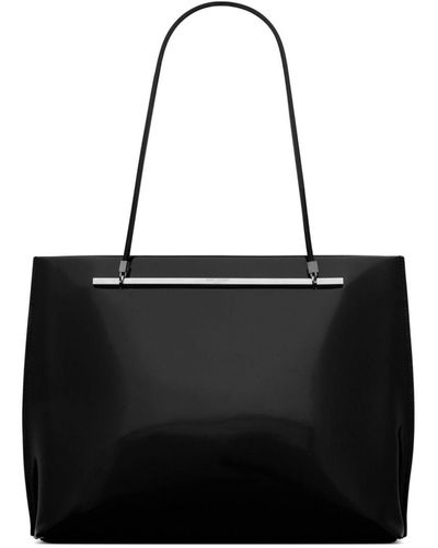 Saint Laurent Tanky Leather Tote Bag - Black