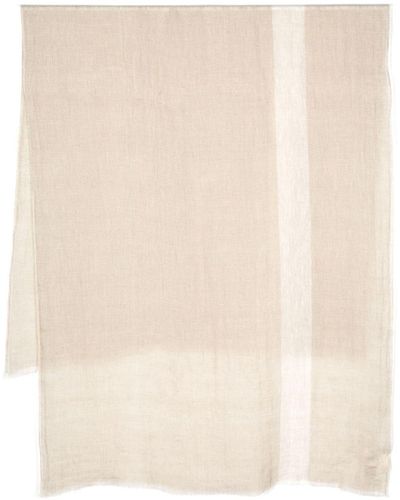 Eleventy Frayed Linen Scarf - Natural