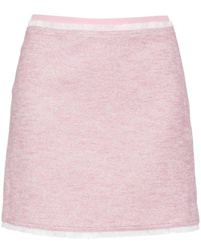 Juun.J High-waisted Tweed Miniskirt - Pink