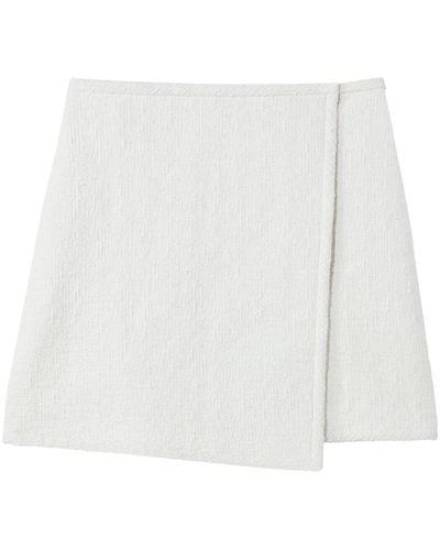 Proenza Schouler Tweed Wrap Miniskirt - White