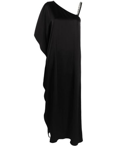 Alice + Olivia Tae Crystal-embellished Asymmetric Gown - Black