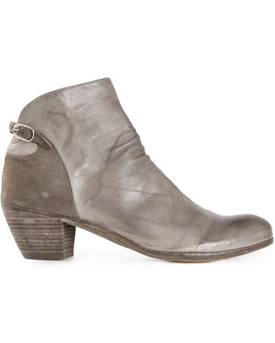 Officine Creative Chabrol Leather Ankle Boots - Gray