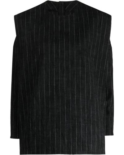 Toogood The Parchmenter Striped Top - Black
