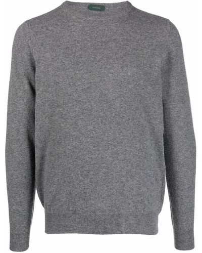 Zanone Crew Neck Sweater - Grey