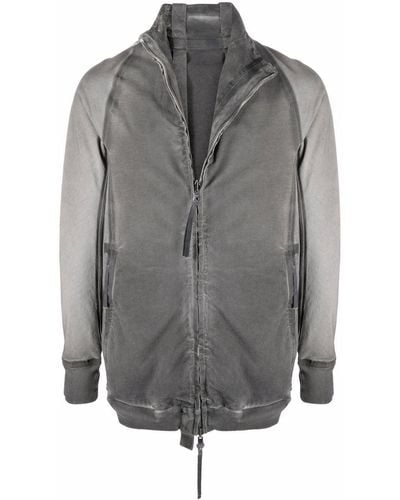 Boris Bidjan Saberi Faded-effect Zip-up Lightweight Jacket - Gray