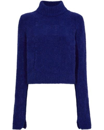 Proenza Schouler Brigitt Mock-neck Sweater - Blue