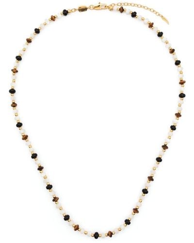 Missoma Pearl-embellished Beaded Necklace - Metallic