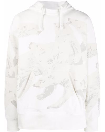 KENZO Felpa Polar Bear con cappuccio - Bianco