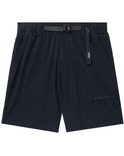 Chocoolate Logo-appliqué Belted Shorts - Blue