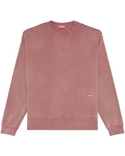 DIESEL S-macs-rw Sweater Met Logoprint - Roze