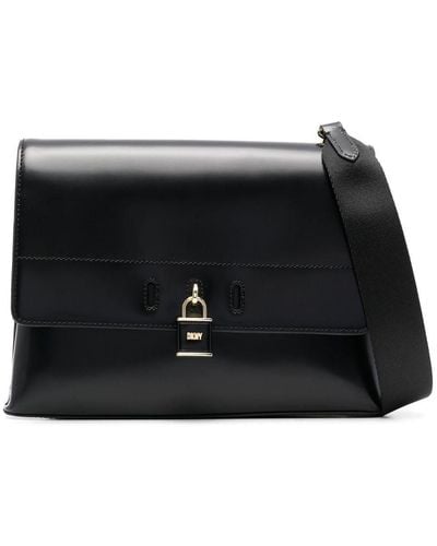 DKNY Palmer Leather Crossbody Bag - Black