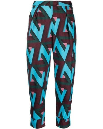 Rachel Comey Westside Abstract-print Trousers - Blue