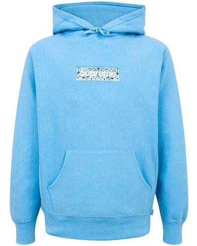 Supreme Hoodie mit Bandana-Logo - Blau